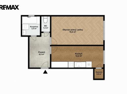 Prodej bytu, 1+1, 44 m²