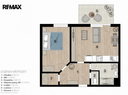 Prodej bytu, 2+kk, 44 m²