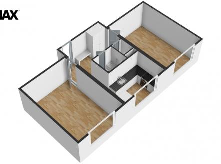 Pronájem bytu, 2+1, 55 m²