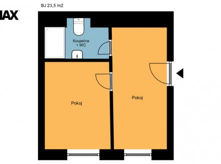 Pronájem bytu, 2+kk, 23 m²