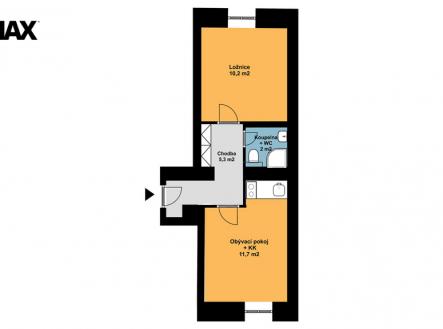 Pronájem bytu, 2+kk, 29 m²