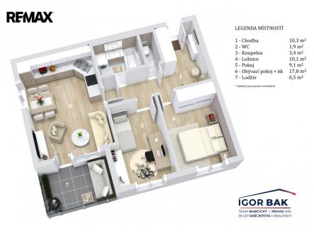 Prodej bytu, 3+kk, 62 m²