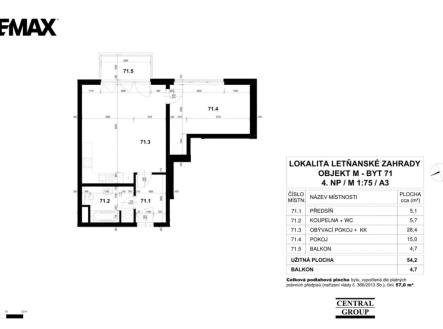 Prodej bytu, 2+kk, 57 m²
