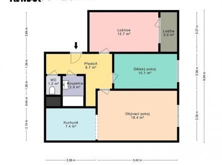 Prodej bytu, 3+kk, 66 m²