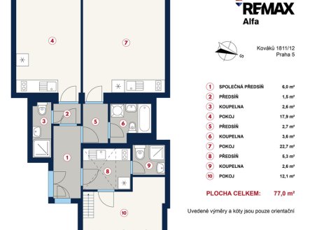 Prodej bytu, 2+1, 77 m², Praha – náhled fotky 3
