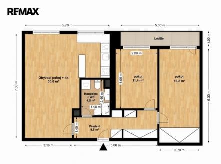 Pronájem bytu, 3+kk, 81 m²