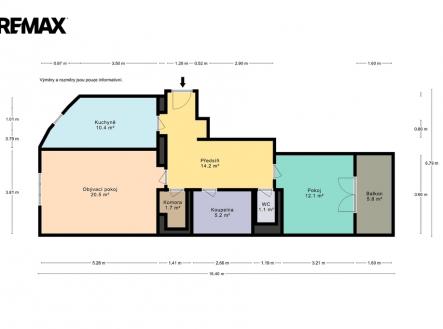 Prodej bytu, 2+1, 71 m²