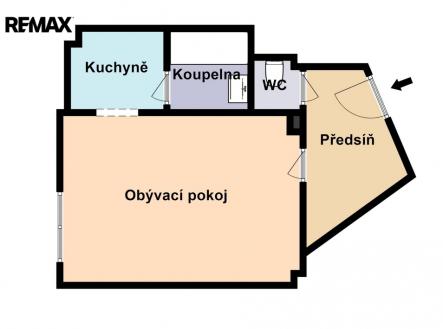 Pronájem bytu, 1+kk, 35 m²