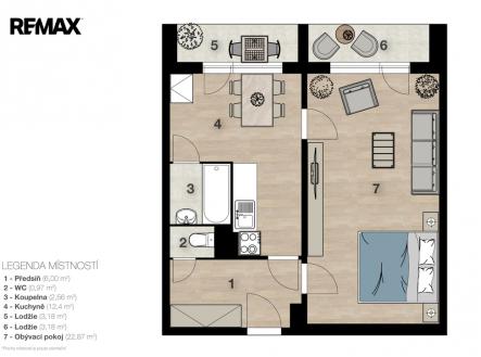 Prodej bytu, 1+1, 46 m²
