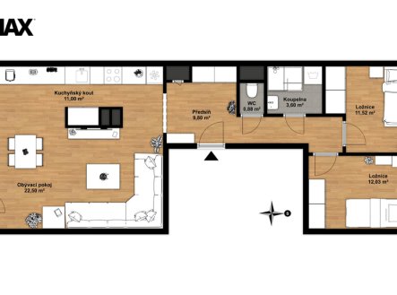 Prodej bytu, 3+kk, 80 m², Praha – náhled fotky 3