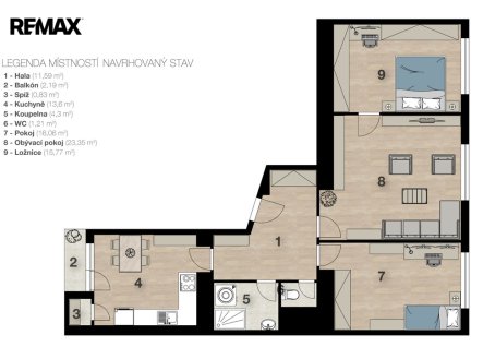 Prodej bytu, 3+1, 92 m²