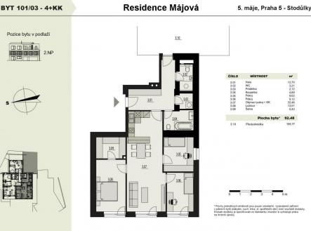 Prodej bytu, 4+kk, 99,3 m²