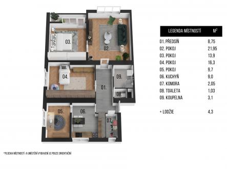 Prodej bytu, 3+1, 98 m²