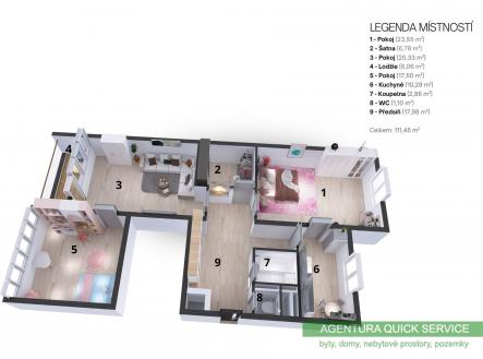 Prodej bytu, 3+1, 105 m²