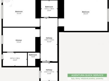 Pronájem bytu, 2+1, 75 m²