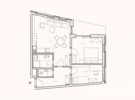 Prodej bytu, 3+kk, 70 m²