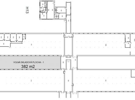 Pronájem skladovací prostor, 382 m²
