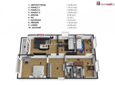 Prodej bytu, 4+1, 85 m²