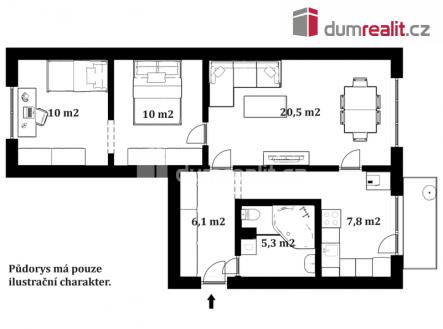 Prodej bytu, 2+1, 63 m²