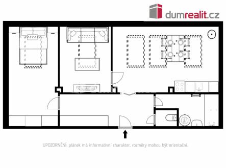 Pronájem bytu, 2+1, 40 m²