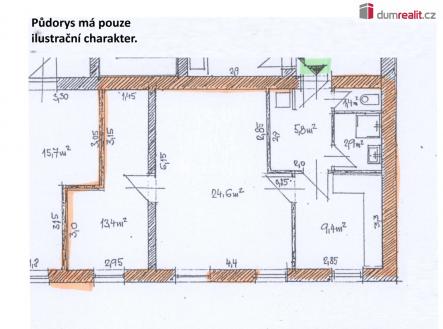 Pronájem bytu, 2+1, 57 m²