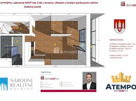 Pronájem bytu, 1+kk, 65 m²