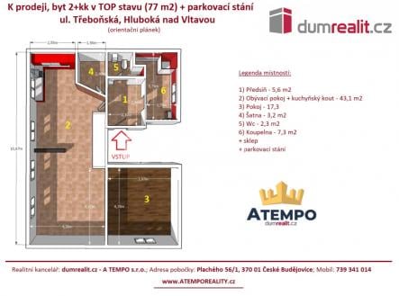 Prodej bytu, 2+kk, 77 m²