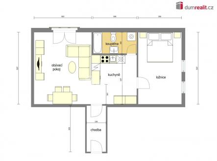 Prodej bytu, 2+kk, 55 m²