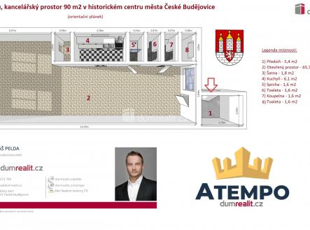 Pronájem - kanceláře, 90 m²