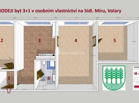 Pronájem bytu, 3+1, 71 m²