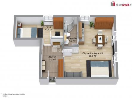 Prodej bytu, 2+kk, 47 m²