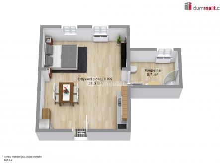 Prodej bytu, 1+kk, 37 m²