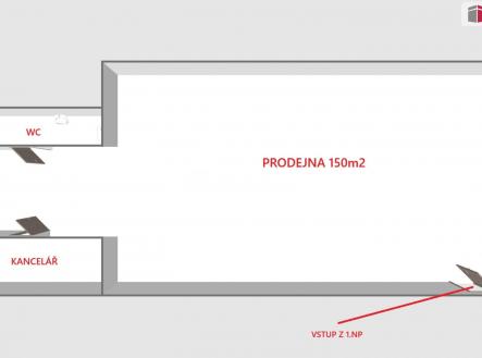 Pronájem - obchodní prostor, 1 m²