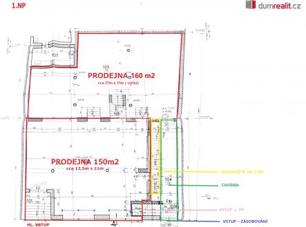 Pronájem - obchodní prostor, 1 m²
