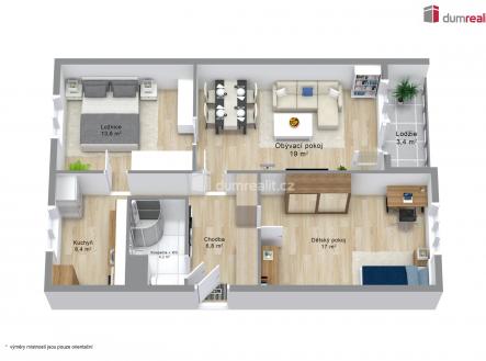 Prodej bytu, 3+1, 73 m²