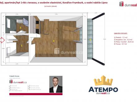 Prodej bytu, 1+kk, 47 m²