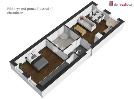 Pronájem bytu, 2+kk, 51 m²