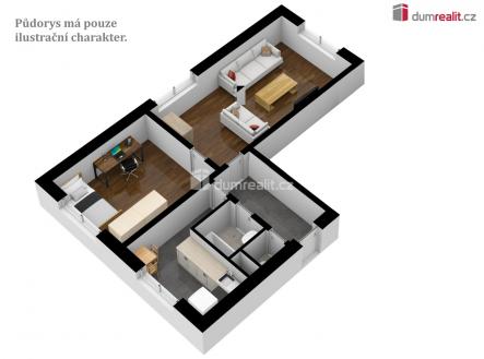 Prodej bytu, 2+1, 52 m²