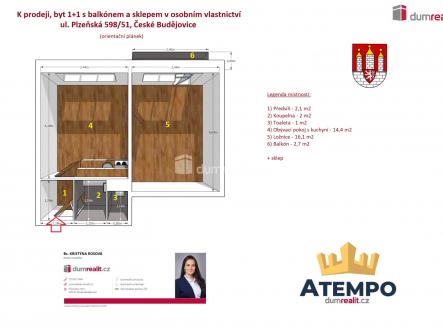 Prodej bytu, 1+1, 39 m²