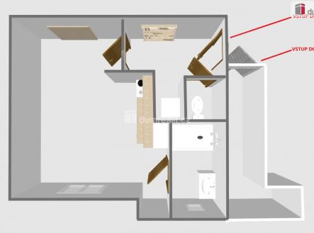 Pronájem bytu, 1+kk, 25 m²