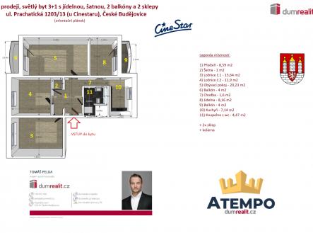 Prodej bytu, 3+1, 85 m²