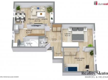 Prodej bytu, 3+1, 81 m²