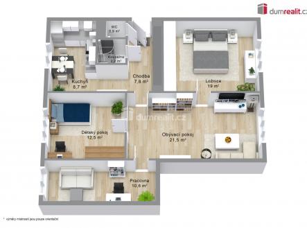 Prodej bytu, 4+1, 79 m²