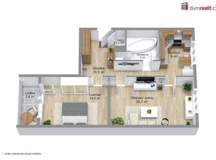 Prodej bytu, 2+1, 60 m²
