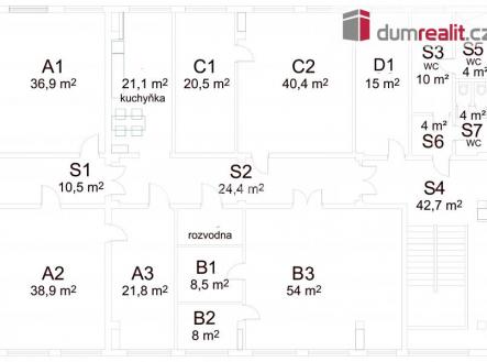 Pronájem kanceláře, 61 m²