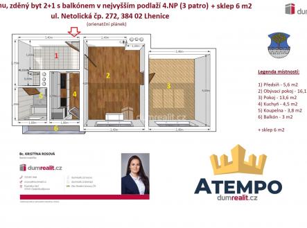 Pronájem bytu, 2+1, 52 m²