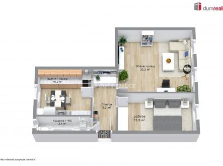 Prodej bytu, 2+1, 64 m²
