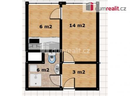 Pronájem bytu, 1+1, 29 m²
