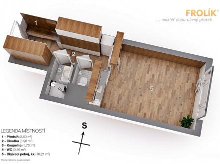 Pronájem bytu, 1+kk, 28 m²