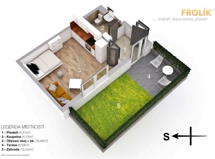 Pronájem bytu, 1+kk, 50 m², Svémyslice – náhled fotky 2
